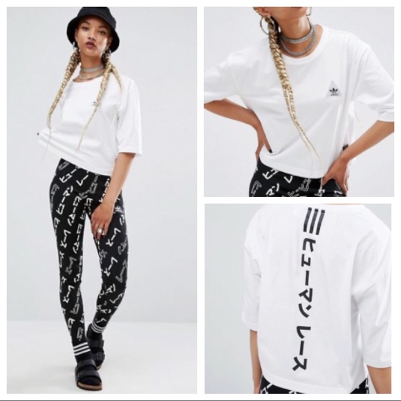 adidas Pants - ADIDAS X PHARRELL HU AOP LEGGINGS &MATCHING SHIRT